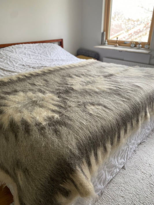 Wool Throw Blanket- 100% Organic Sheep Wool|The Ivory Moor