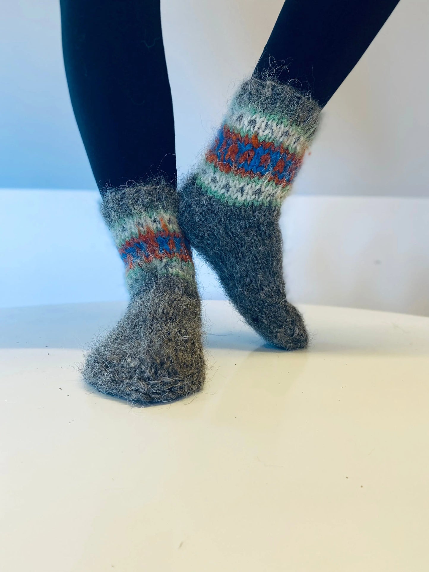 Wool Socks knitted SallySheepCom