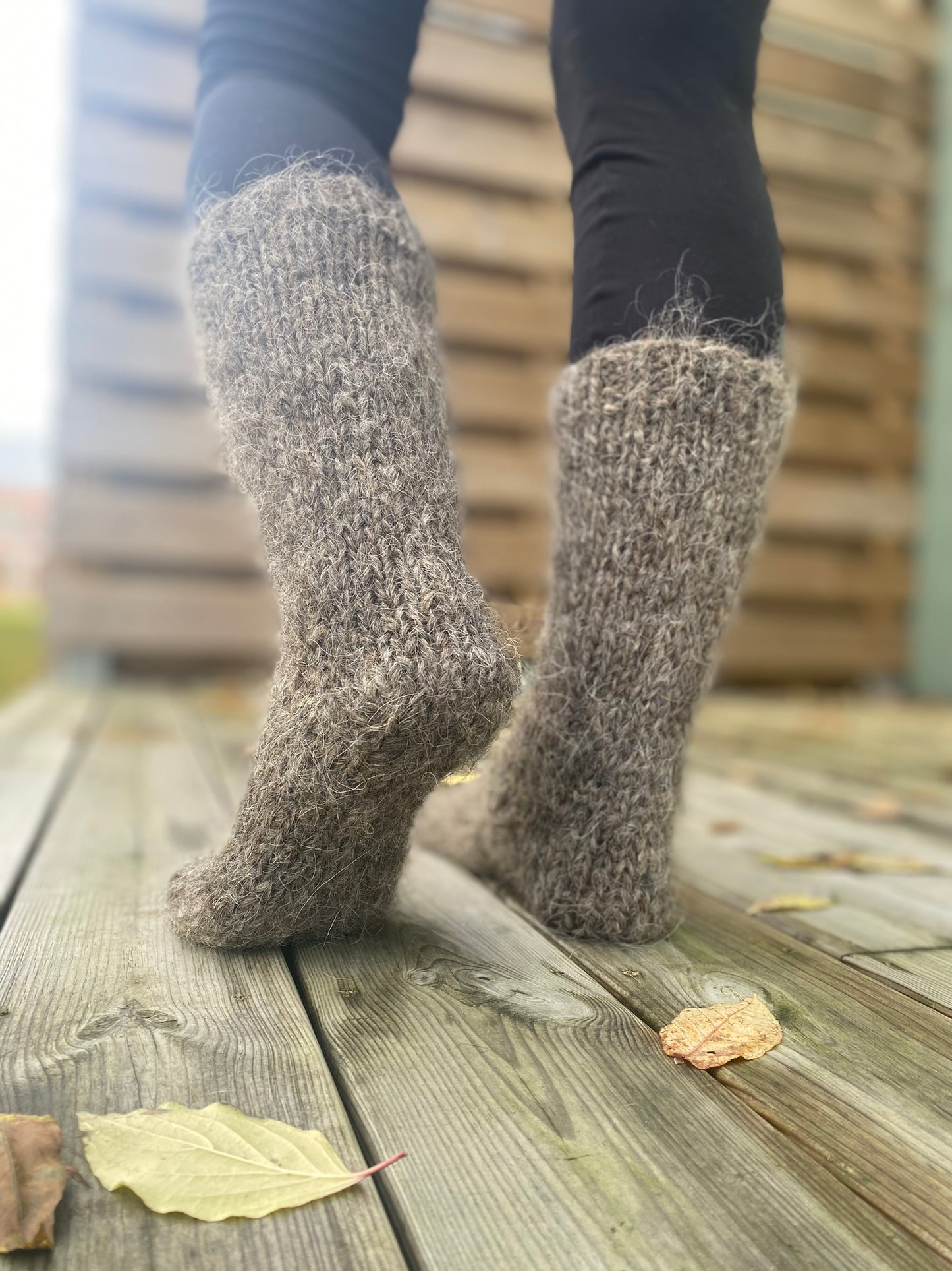 Strømper strikket uld