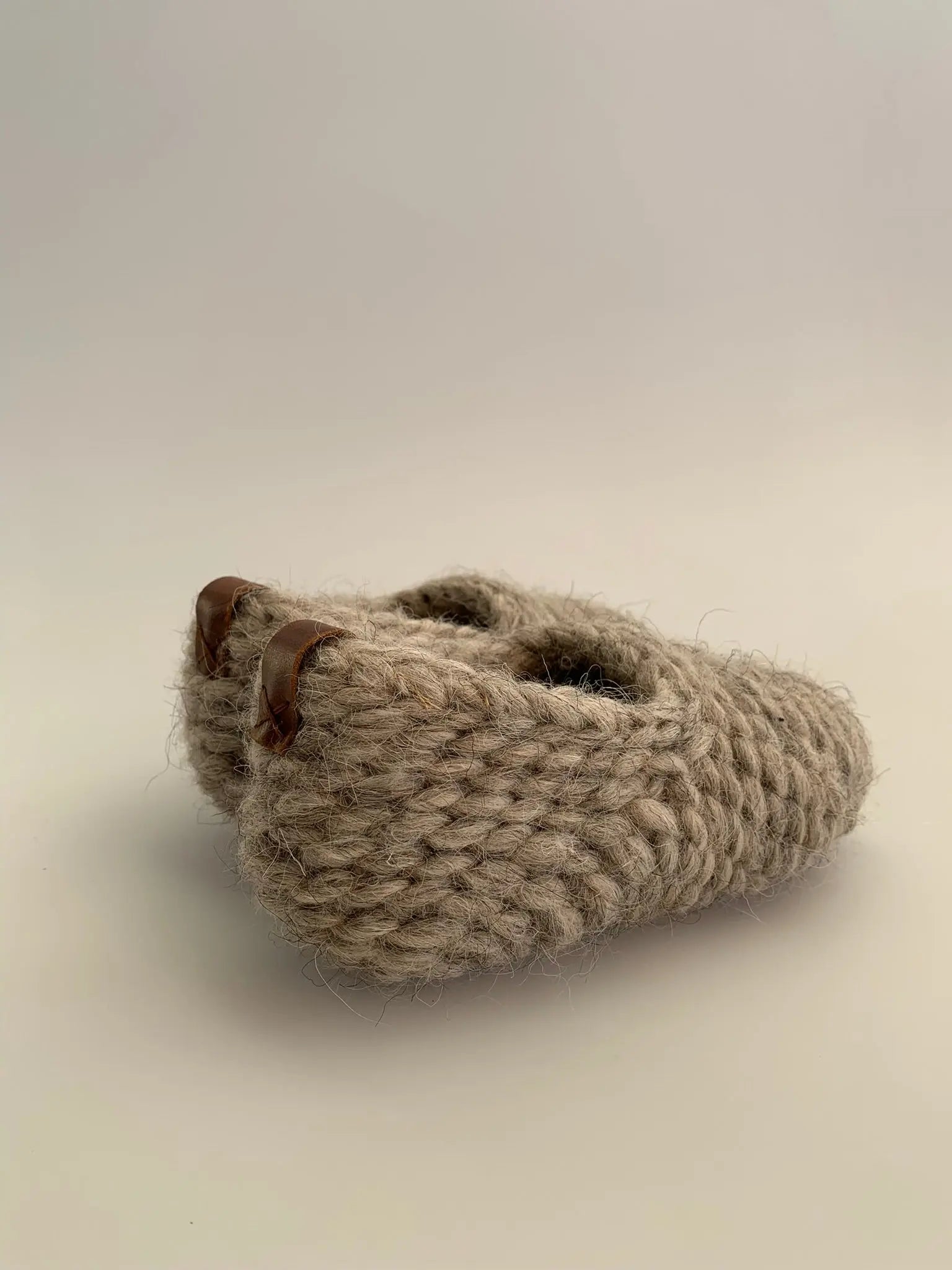 knitted slippers wool indoor SallySheep