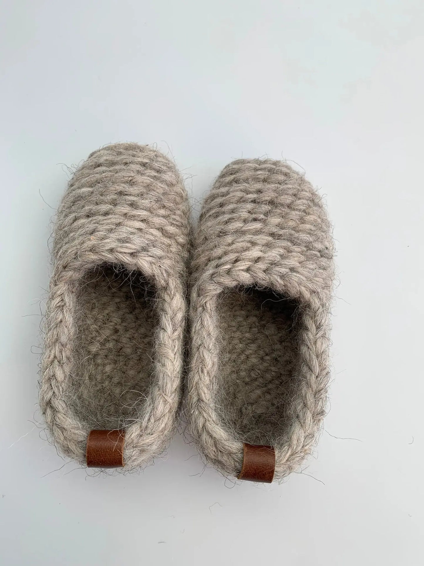 knitted slippers wool indoor SallySheep