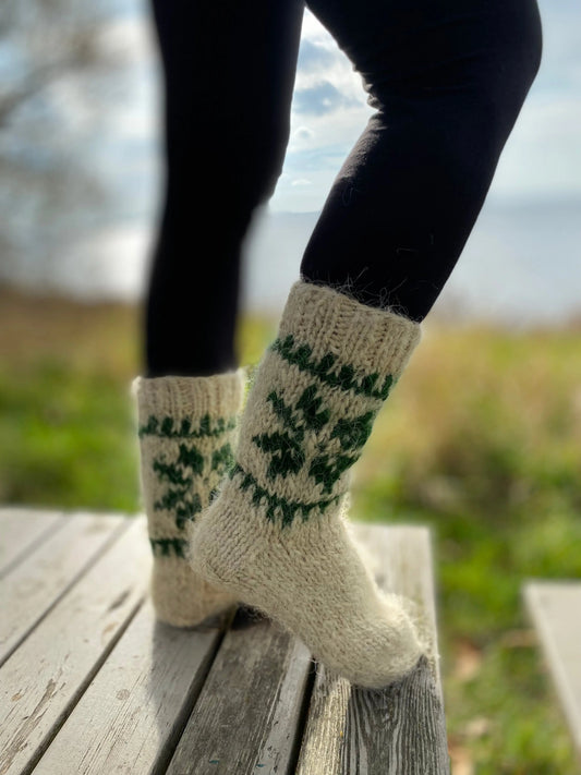 Socks Knitted High Wool SallySheep